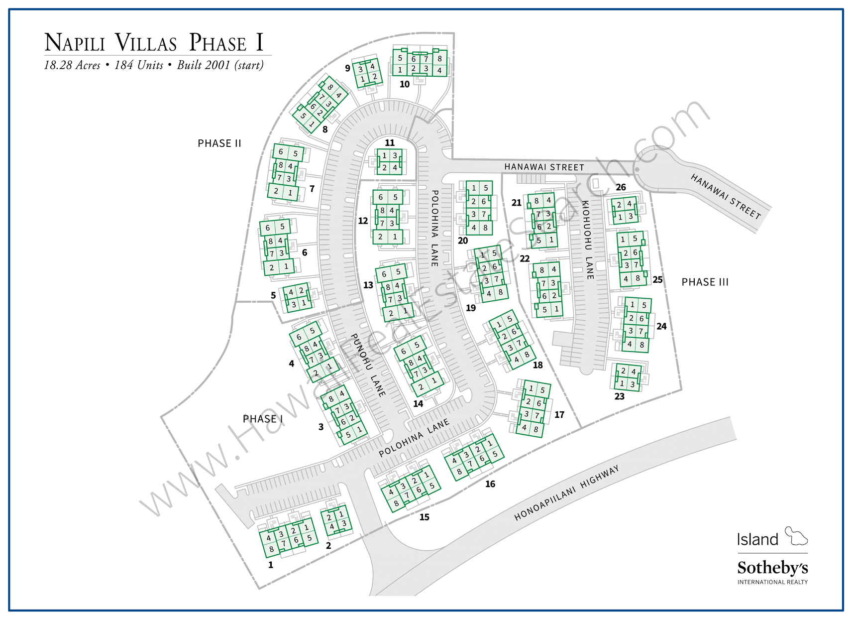 Napili Villas Property Map Updated